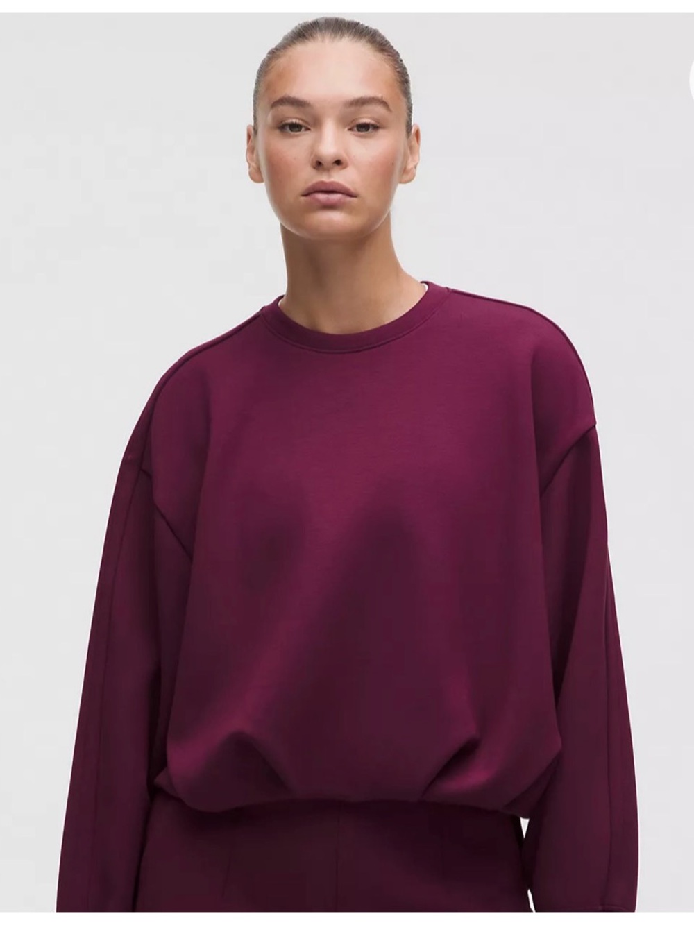 Women's Crewneck Sweatshirt in Deep Plum